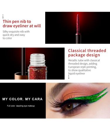 Buy Romantic Bear A3 Pigmented Diamond Glitter Liquid Eyeshadow Eyeliner - Gold - International Shipping Available - Buy Online on GoSupps.com