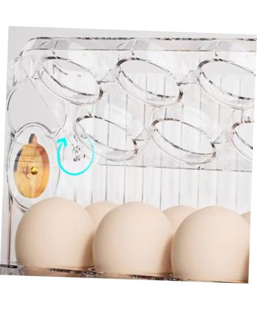 KOMBIUDA Refrigerator Egg Rack Egg Storage Box Plastic Serving Tray Vanity Organizers and Storage Egg Container for Refrigerator Transparent 26X20X10CM - Buy Online on GoSupps.com