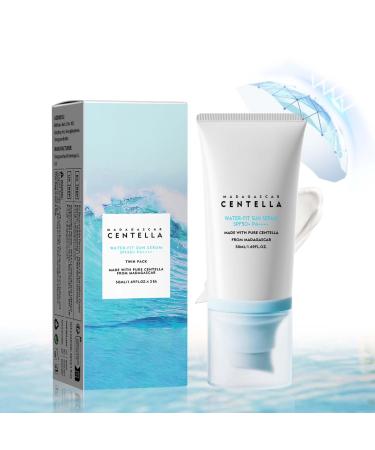 Allony Madagascar Centella Sunscreen Facial Sunscreen SPF 50 Hydrating and Light Suntan Lotion Dry and Non-greasy Waterproof and Sweatproof(50ml)