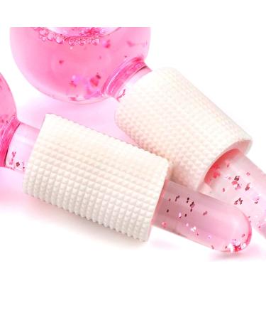 Poleview Pink Glitter Ice Globes for Facials - Cooling Face Roller for Skincare, Anti-Ageing, and Circulation Enhancement - Buy Online on GoSupps.com