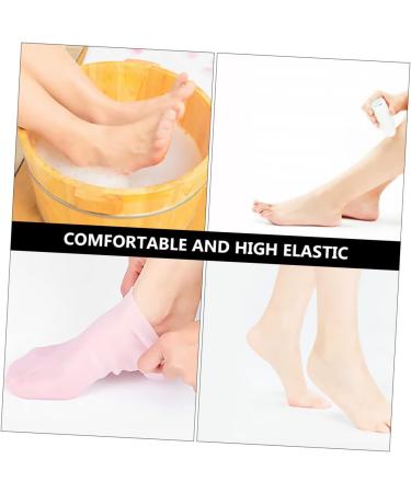 Beavorty 1 Pair Sock Dry-Proof Skin Soles Foot Moisturizer for Dry Feet Heel Gel Spa Stocking Humidor Gel Booties Lotion Skin Protect Soles Pink Sebs Cosmetic Sole Pad Women's 41X8X1cm - Buy Online on GoSupps.com