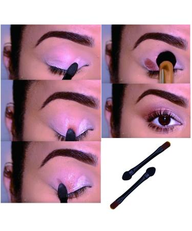 Vsaidi 10pcs Dual-Sided Eyeshadow Brushes Set | Sponge Applicator + Travel Size | Concealer Brush Included - Buy Online on GoSupps.com