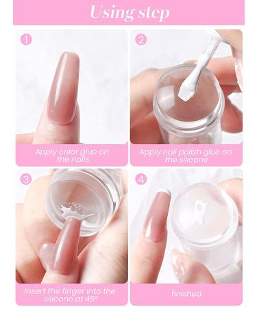 EBANKU 2 PCS Clear Silicone Nail Art Stamping Kit | Soft, Transparent Jelly Stamper for Manicure | 2 Styles - Buy Online on GoSupps.com