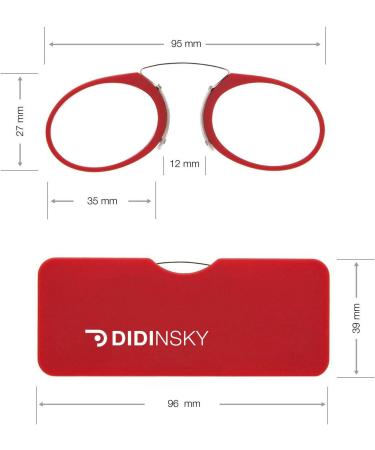 Didinsky Reading Glasses for Men & Women - Compact Lightweight Edgeless Design | Perfect for Travel & Reading | Unisex Comfort with Adhesive Strips - Orsay Indigo 2.0x - Buy Online on GoSupps.com