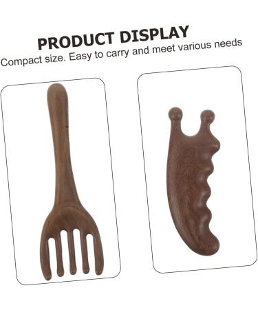 Homoyoyo Masseur De Cuir En Bois De Santal 2 Pi ces : Peigne De Massage Portable En Bois Masseur Guasha Pour Visage Et Pour De Et Des Cheveux Et Pour - Buy Online on GoSupps.com