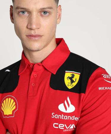 Scuderia Ferrari 2023 Team Polo | Men's Red Polo Shirt | Official Merchandise - Buy Online on GoSupps.com