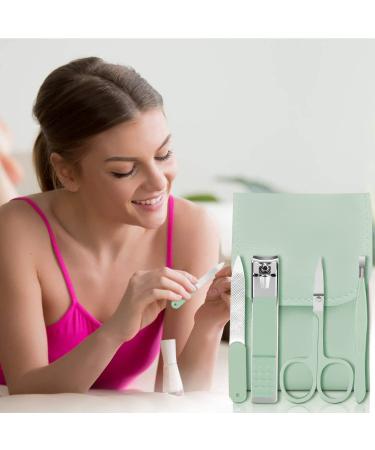 ACEOCE Nail Clipper Set for Men - 4PCS Mini Manicure Grooming Kit in Mint Green | Perfect Gift for Men, Lovers, and Parents - Buy Online on GoSupps.com