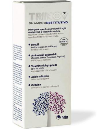 Fidia Farmaceutici Trinov Restitution shampoo cleanser for brittle inflamed and falling hair 200 ml bottle