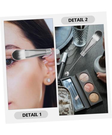 Angoily 2 Sets Metal Handle Makeup Brush Stainless Steel Handle Makeup Brushed Loose Powder Brush Face Oblique Head Blush Brush Concealer Brush Travel Eyebrow Brush Aluminum Alloy - Buy Online on GoSupps.com