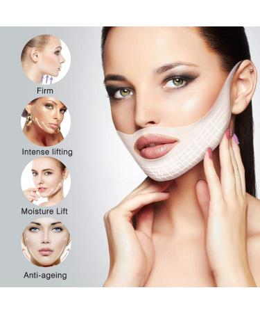 V Line Mask Chin Lifting Mask Double Chin Reducer Face Lift Contour Lifting Firming Moisturizing Mask Double Chin Mask V Line Lifting Mask Chin Up Patch (4 pieces in a box) - Buy Online on GoSupps.com