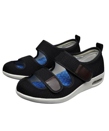MisFun Diabetic Shoes Men/Anti Slip Wide Fit Diabetic Shoes Men Wide/Comfortable Men Diabetic Sandals/Suitable for Foot Fracture Recovery Surgical Rehabilitation (Color : Black Size : 9.5) 9.5 Black