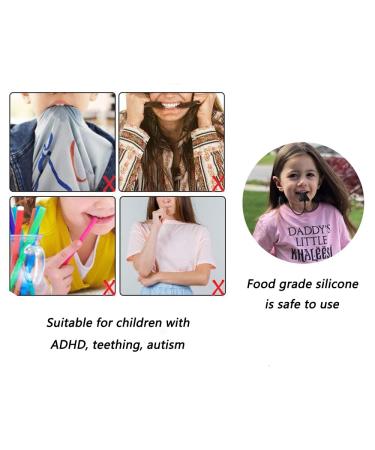 3-Piece Silicone Chewing Necklace Set for Kids - Safe & Sensory Bite Rings | Pearl White Black Khaki - Buy Online on GoSupps.com