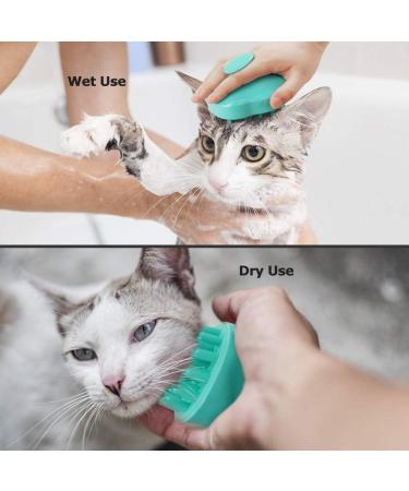 AneouLife Cat Grooming Brush with Soft Bristles - Shedding and Massage Brush for Cats & Dogs with Short, Medium, and Long Hair (Green) - Buy Online on GoSupps.com
