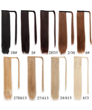 Vibrant 22'' Corn Wavy Long Ponytail Synthetic Wig | Clip-In Brown Hair Extension - Buy Online on GoSupps.com