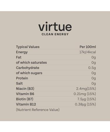 Refresh Brands Ltd Virtue Clean Energy Yerba Mate Natural Energy Drink No Sugar No Calories 12x250 ml Strawberry & Lime - Buy Online on GoSupps.com