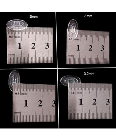 Eyeglasses Nose Pads 15mm 6 Pairs Oval Pushin Nose Pieces Push in Soft Silicone Slide in Nose Pads Nosepads for Eye Glasses Eyeglasses Sunglasses 15mmx8mm - Buy Online on GoSupps.com