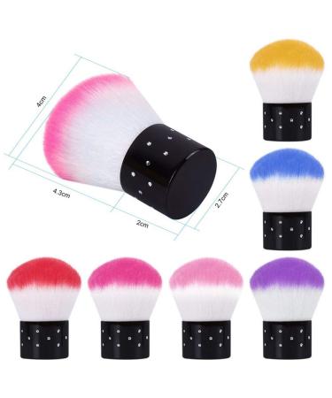 Kalolary 6Pcs Nail Art Dust Brush Set - Makeup & Nail Cleaning Kabuki Brushes for Cosmetic & Nail Art - Colorful - Buy Online on GoSupps.com