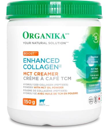 Organika Enhanced Collagen Boost with MCT Oil Powder and Vanilla - 150g & Chicken Bone Broth Powder- Free Range and Vegetarian Fed Chickens- Keto Friendly High Protein and Mineral Content- 300g - Buy Online on GoSupps.com