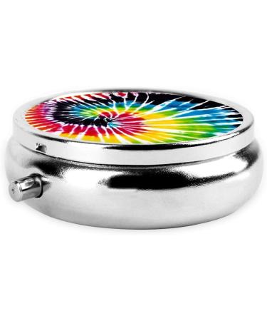Buy Tie Dye Hippie Mini Pill Box - 3 Compartment Travel Organizer for Medicine Portable Pill Case for Home & Office - Buy Online on GoSupps.com