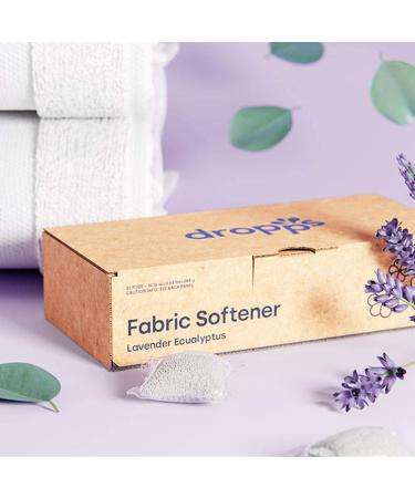 Dropps Lavender Eucalyptus Fabric Softener Pods - 32 Count | Dye-Free, HE Safe & Gentle | Natural Mineral-Based Ingredients | Low Waste Packaging - 1 Pack - Buy Online on GoSupps.com
