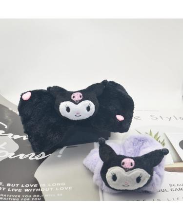Kawaii Kitty Hair Band and Hair Tie Set - Coral Fleece Head Wraps for Girls and Women - Cute Cartoon Hair Accessories - 2pcs - Buy Online on GoSupps.com