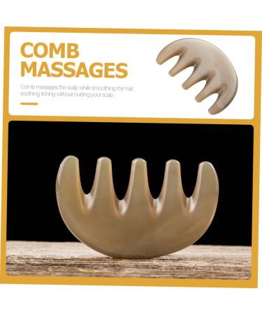 Tovinanna F nfahn Massagekamm - Broad Tooth Hair Comb & Gua Sha Tool for Scalp Massage | 8.5x5.5cm | Acupuncture Point Massage Comb - Buy Online on GoSupps.com