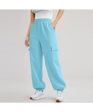 Sport Pants for Women Running Joggers Causal Yoga Gym Sweatpants Comfy Tapered Leg Trouser Jogging Bottoms Lounge Wear XL 3030-djufh-3-lightblue - Buy Online on GoSupps.com