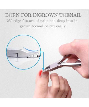 Toenail Clippers Nail Clippers Cuticle Clipper Toenail Tool Includes Precision Toenail Clippers Stainless Steel Nail Nippers with Nail Lifter Nail Care Tool Set for Thick Ingrown Hard Nail 3 - Buy Online on GoSupps.com