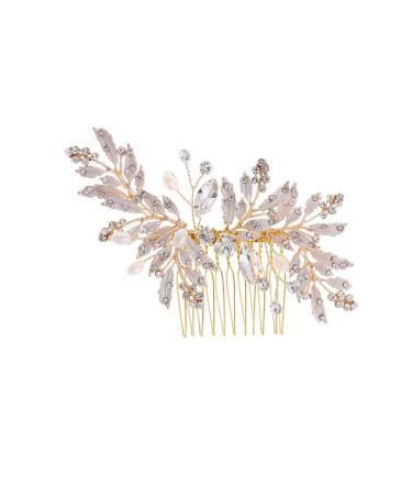 Didiseaon Rhinestone Hairpin Bridal Hair Clip Pearl Hair Clip Wedding Hair Clip Wedding Hair Comb Rhinestone for Hair Rhinestone Side Comb Hair Teasing Comb Bride Dress Hair up