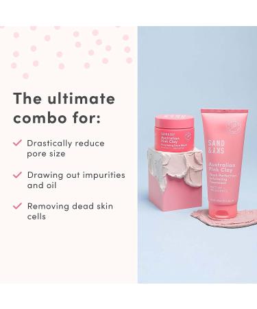 Sand & Sky Perfect Skin Kit: Australian Pink Clay Mask & Exfoliator for Blackheads, Enlarged Pores, and Pigmentation - Buy Online on GoSupps.com