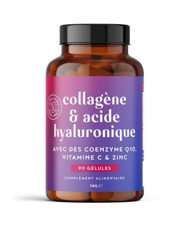 Marine Collagen + Hyaluronic Acid | 90 Capsules | 3 Month Treatment | Hydrolyzed Collagen Peptides Type 1 | with Vitamin C Zinc and Coenzyme Q10 | for Skin Joints Bones and Hair | Alpha Foods