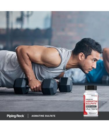 Piping Rock Agmatine Sulfate Capsules | 1500mg | 70 Pills | Premium Grade Supplement | Non-GMO Gluten Free - Buy Online on GoSupps.com
