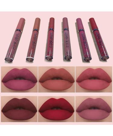 6-Piece Matte Liquid Lipstick Set - Long-Lasting Waterproof Non-Stick Cup Formula for Flawless Lips - Buy Online on GoSupps.com
