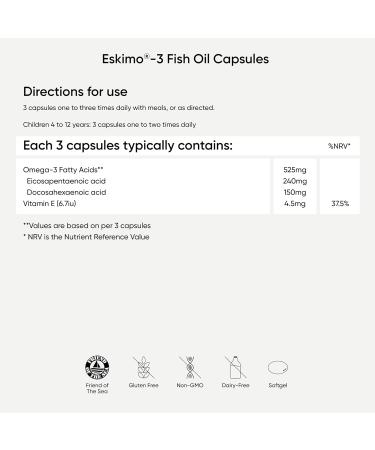 Eskimo-3 Fish Oil - Nutri Advanced 105 Capsules - Unflavoured, Pack of 1 - Buy Online on GoSupps.com