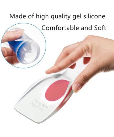 Siismi Gel Insoles for Men - 3 Pairs Heel Support & Achilles Tendon Relief - Plantar Fasciitis Heel Cup Pads - Buy Online on GoSupps.com