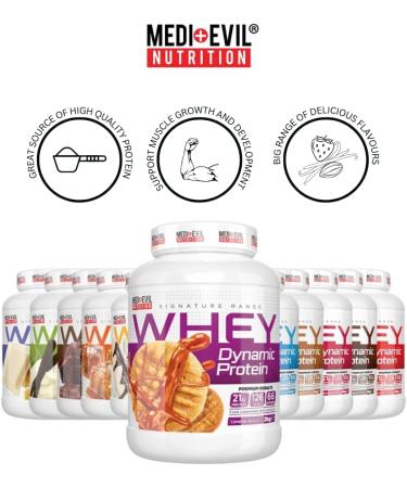 Medi-Evil Nutrition Whey Dynamic Protein Salted Caramel Flavour 2kg 66 Servings Whey Protein Powder for Muscle Growth Vegetarian Salted Caramel 66 Servings (Pack of 1) - Buy Online on GoSupps.com