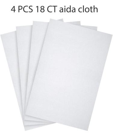 Caydo 18 Count Aida Cloth Cross Stitch Fabric - 4 Pieces, White - Embroidery Essential - Buy Online on GoSupps.com