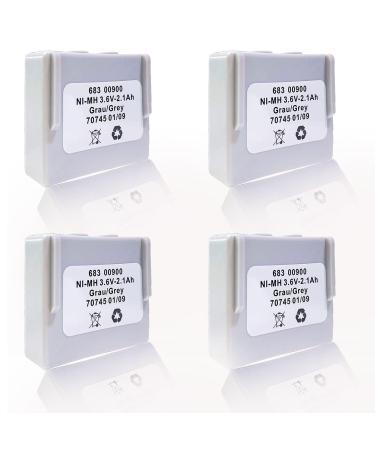 / 4-Pack / 3.6V 68300900 Battery for HETRONIC Remote Control 2100mAh Rechargeable Ni Mh Battery