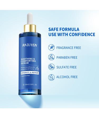 Soothing & Comforting Face Serum - Repair & Moisturize Skin with Panthenol & Gentiana Scabra Extract | 1.01 FL OZ - International Shipping Available - Buy Online on GoSupps.com
