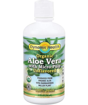 Dynamic Health Organic Aloe Vera Juice | Unflavored & No Added Sugar | 32oz | Gluten & BPA-Free - Buy Online on GoSupps.com