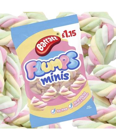 5 x Flumps Minis Vanilla Flavour Fluffy Mallow Twist Bag 120g