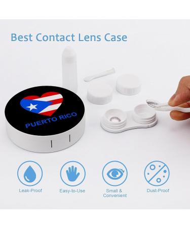 Love Puerto Rico Contact Lens Case - Portable Travel Lens Box with Mirror for International Shipping - Buy Online on GoSupps.com