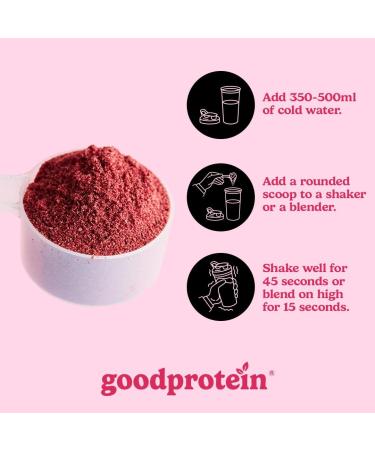GoodProtein Red Superfood Juice Powder - Energizing Blend with 40mg Natural Caffeine | Antioxidant-Rich Polyphenol Boost Low Sugar Non-GMO | Supports Holistic Health & Energy | 225g 30 Servings - Mixed Berries - Buy Online on GoSupps.com