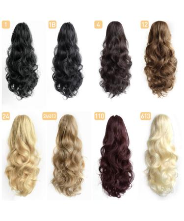 Copper Brown Wavy Ponytail Extension Claw 16 - Synthetic Clip-in Hair Piece for Women - Brown 6 oz - #12 Brown - Buy Online on GoSupps.com