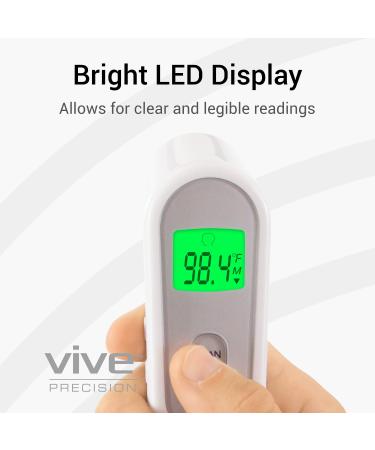 Vive Forehead Thermometer - Touchless Infrared Temporal No Touch Termometro for Adults and Kids - Non-Contact Fever Indicator - Instant Read - Buy Online on GoSupps.com