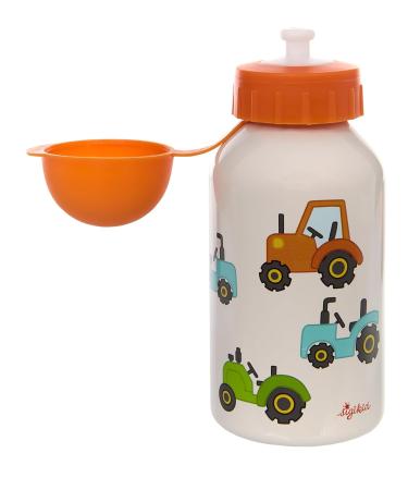 SIGIKID 25238 Stainless Steel Drinking Bottle - Tractor Design Ideal for Kids 3+ Beige/Orange 350ml | Durable Children s Accessories - Buy Online on GoSupps.com