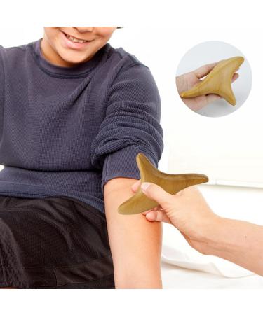 LNQ LUNIQI Trident Wood Massage Tool - Natural Gua Sha for Hands Feet Back & Face | Best Kampfolz Hand Massager for Relaxation - Buy Online on GoSupps.com