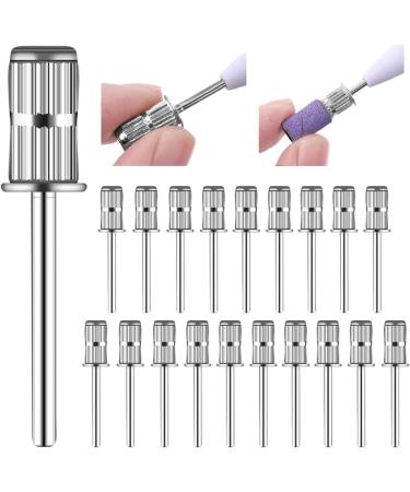 iFutniew Nail Drill Bit with Mandrel 20 Pieces Sanding Bits for Nail Drill Replacement Nail Drill Bit with 3/32 Inch Sanding Belt Shaft - Buy Online on GoSupps.com