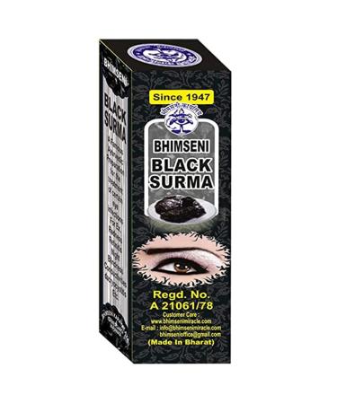 BlueQueen Kohl Black Eyeliner Shadow Powder Kajal Moroccan Beauty Set - 2 Pcs (8g) - 0.3oz - Buy Online on GoSupps.com