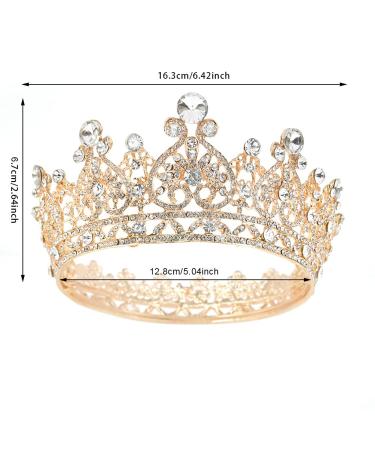 YYOEMAS Round Crystal Queen Crown - Rose Gold Rhinestone Tiara for Women | Bridal Birthday Party, Wedding, Pageant Hair Accessory - Buy Online on GoSupps.com